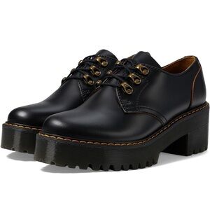 *NEW* Dr. Martens Leona platform heeled vintage 3-eye hook oxford shoe sz 8